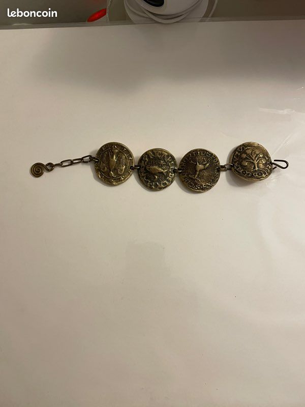 Bracelet Vintage M. BUFFET En Bronze - Bijou Ancien, Occasion, Style Rétro