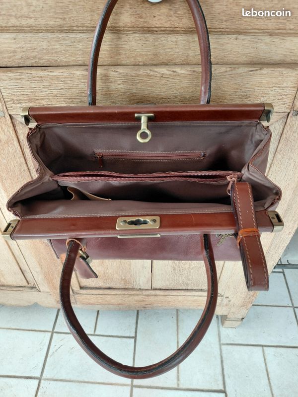 Grand sac cuir vintage (image 2)