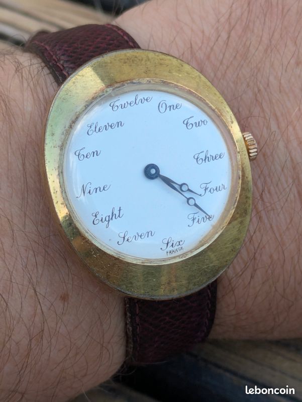 Montre vintage « Recta » surdimensionnée 35 mm, rare, Seconde Guerre m