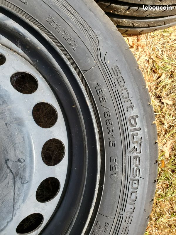 4 JANTES TOLES 15" AVEC PNEUS- Renault-Dacia-Nissan (image 2)
