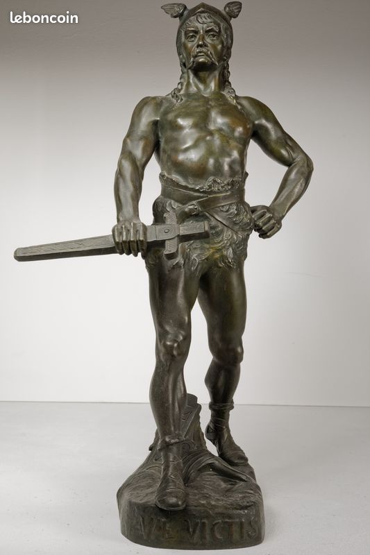 (VENDU) Brennus - Statuette par Henry Fougère (France 1872-1944) sculpture Brennos Henri (image 4)
