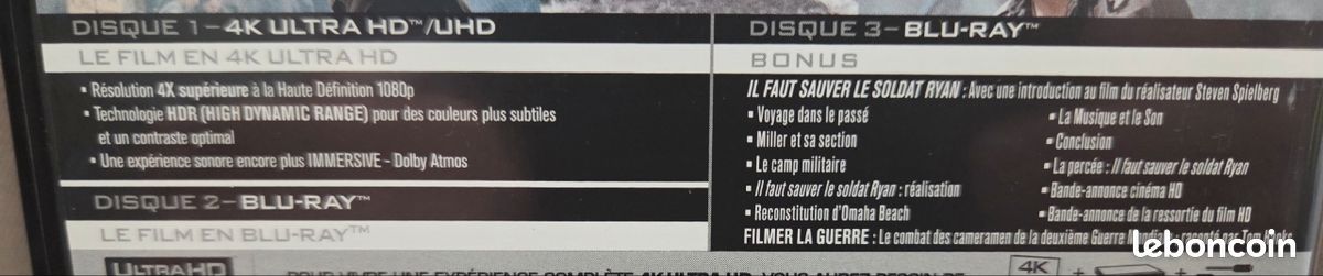 Il faut sauver le soldat Ryan – Édition 20e anniversaire – 4K Ultra HD + Blu-ray – Très bon état (image 9)