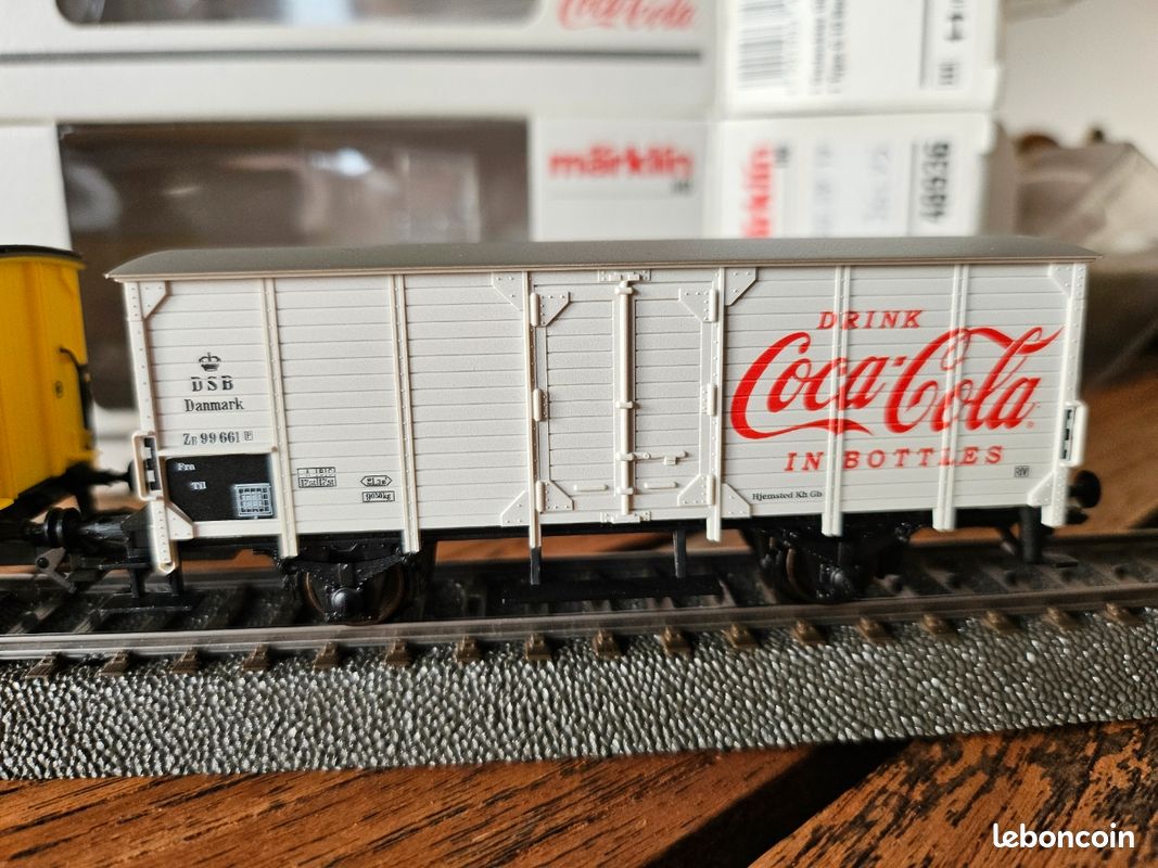Märklin réf 48935 & 48936 wagons coca cola état neuf - Modélisme