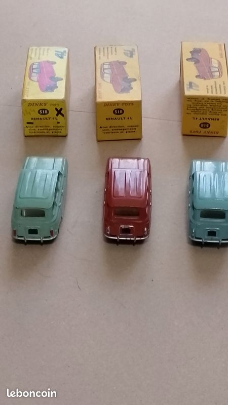 Lot Ancien Et Rare De 4 Figurines Dinatrolls Avec Leur Boîte D'origine - Vintage