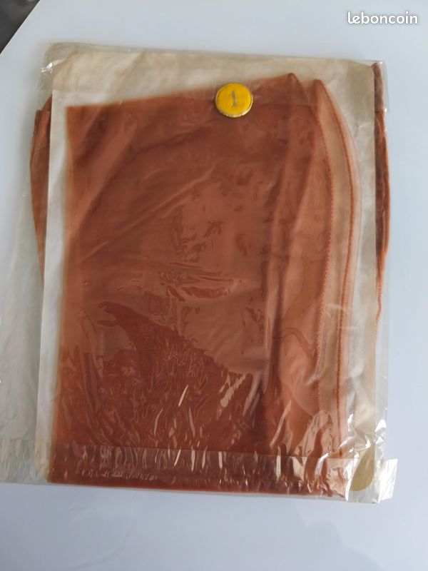 1 paire de bas nylon avec couture trés fin beige doré t 1 (image 2)