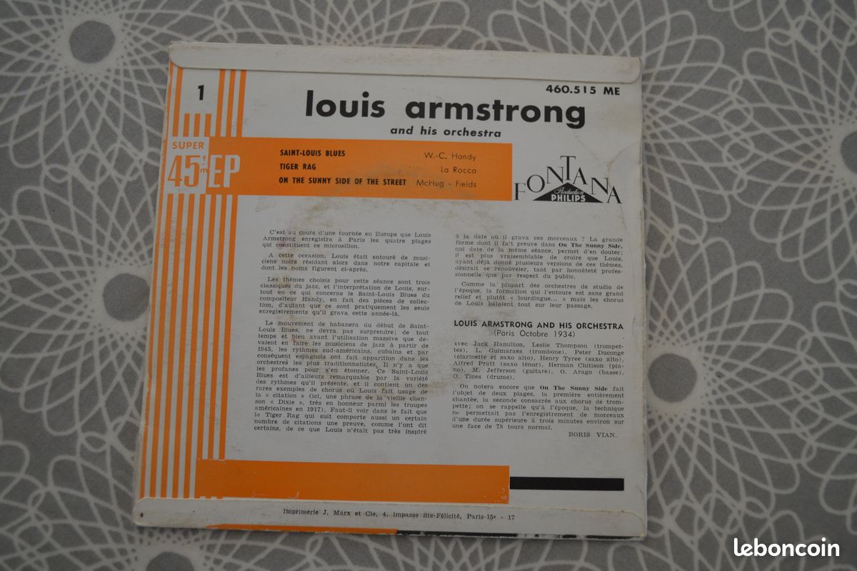 EP Disque vinyle Louis Armstrong (image 2)