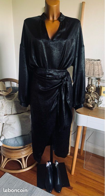 Superbe jupe marque française vintage love lame Vêtements