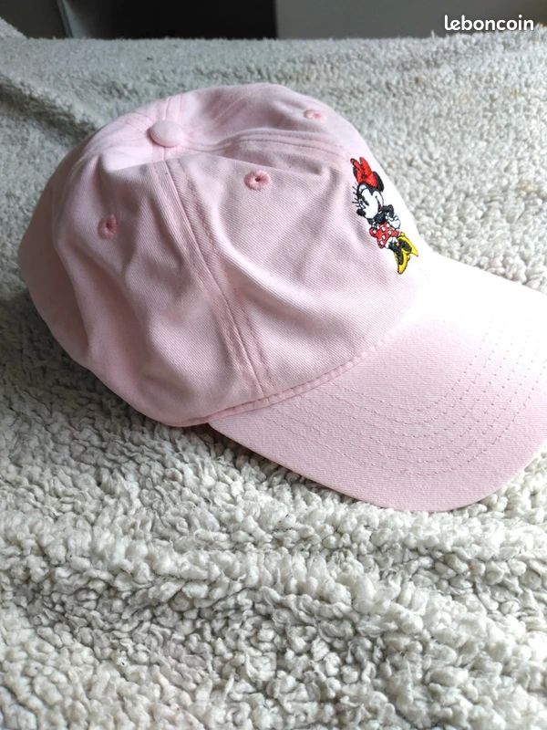 Casquette Enfant Minnie Mouse Rose - 2 à 8 Ans - Ajustable Scratch - Produit Officiel