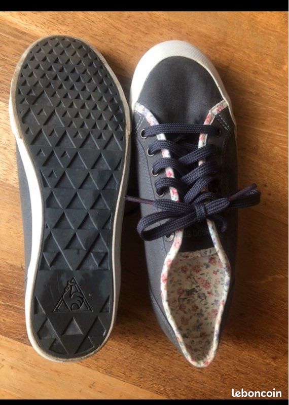 Basket en toile grise Le coq sportif (image 3)
