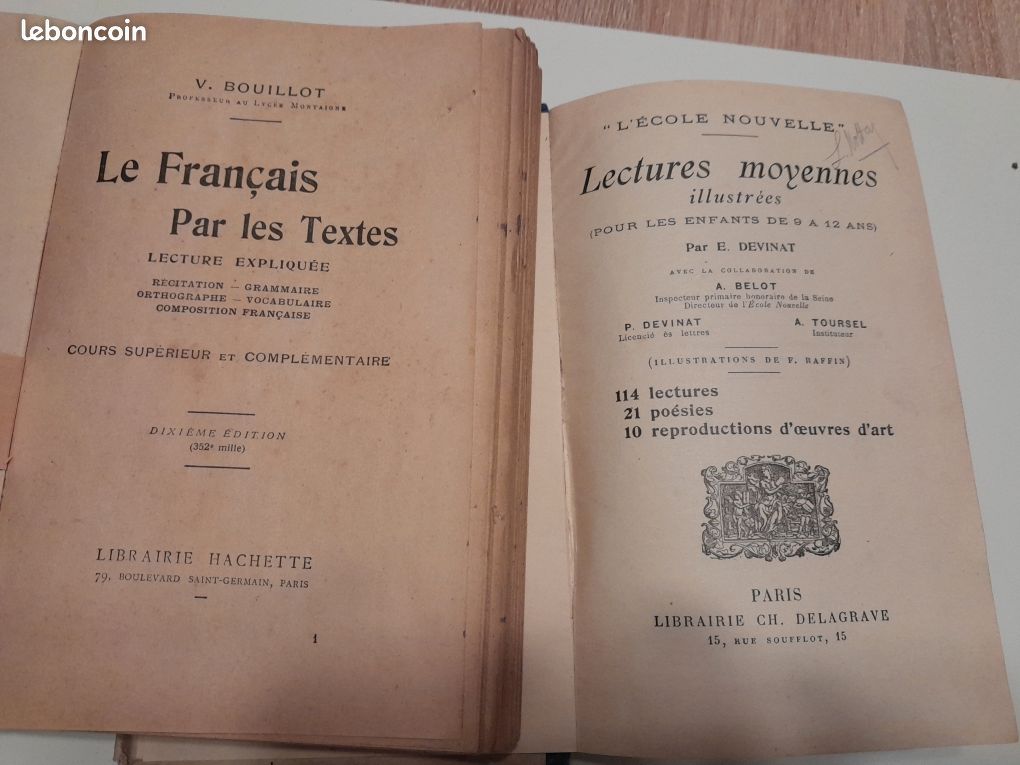 17 LIVRES ANCIENS : géométrie, sciences physiques et naturelles, chimie, arithmétique, français (image 6)