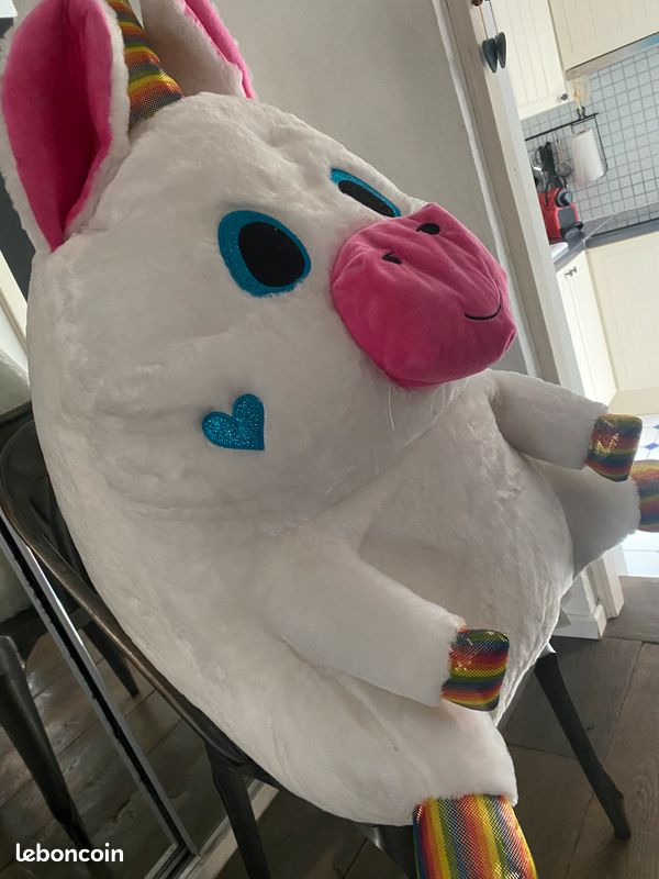 Licorne blanche Belly Buddy XXL peluche (image 3)