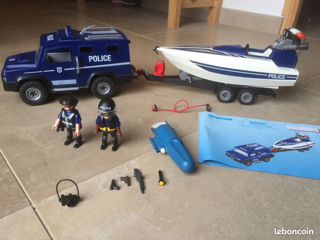 Playmobil 5187 4*4 police et bateau (image 2)