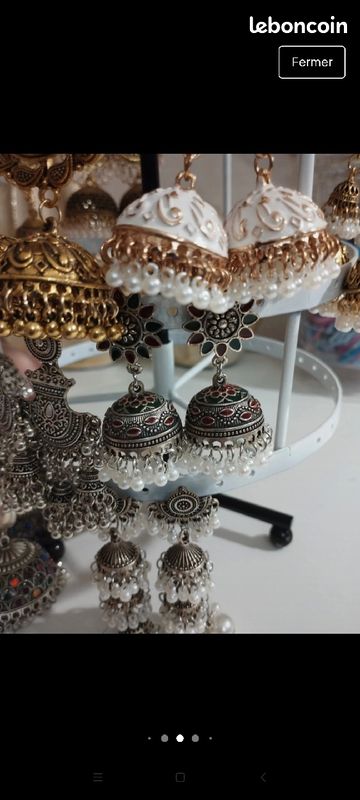 Boucles d'oreilles jhumka neuve (image 5)