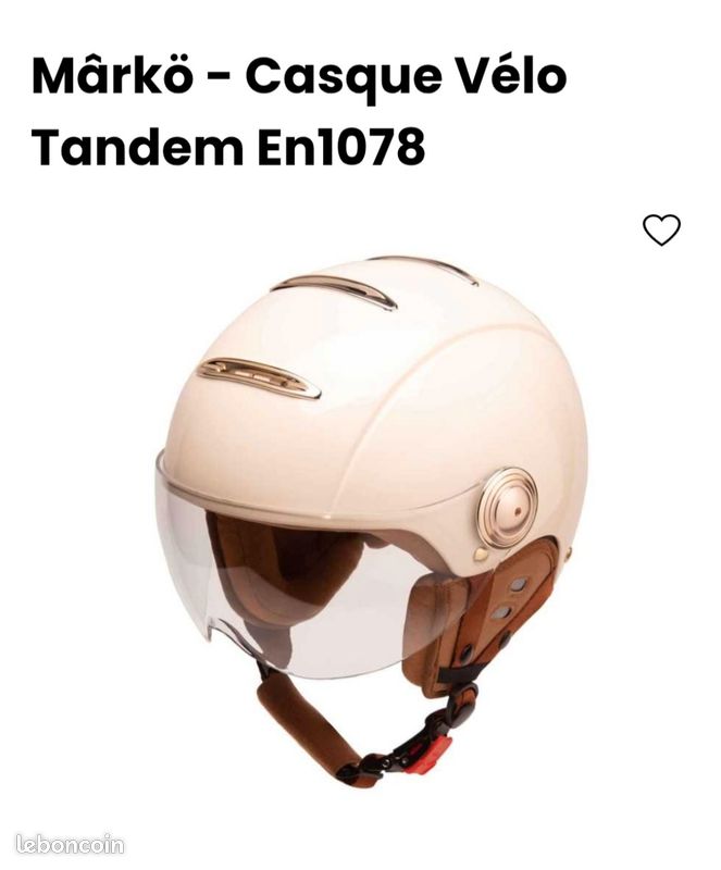 Casque Marko Casque Velo Orange Et Noir Casque Jet Vintage Mârkö