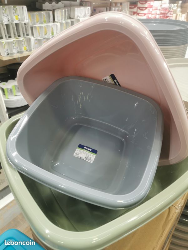 Lot de 3 Bassin carré en Plastique, 4 Lt, 6 Lt, 9,5 Lt (image 3)