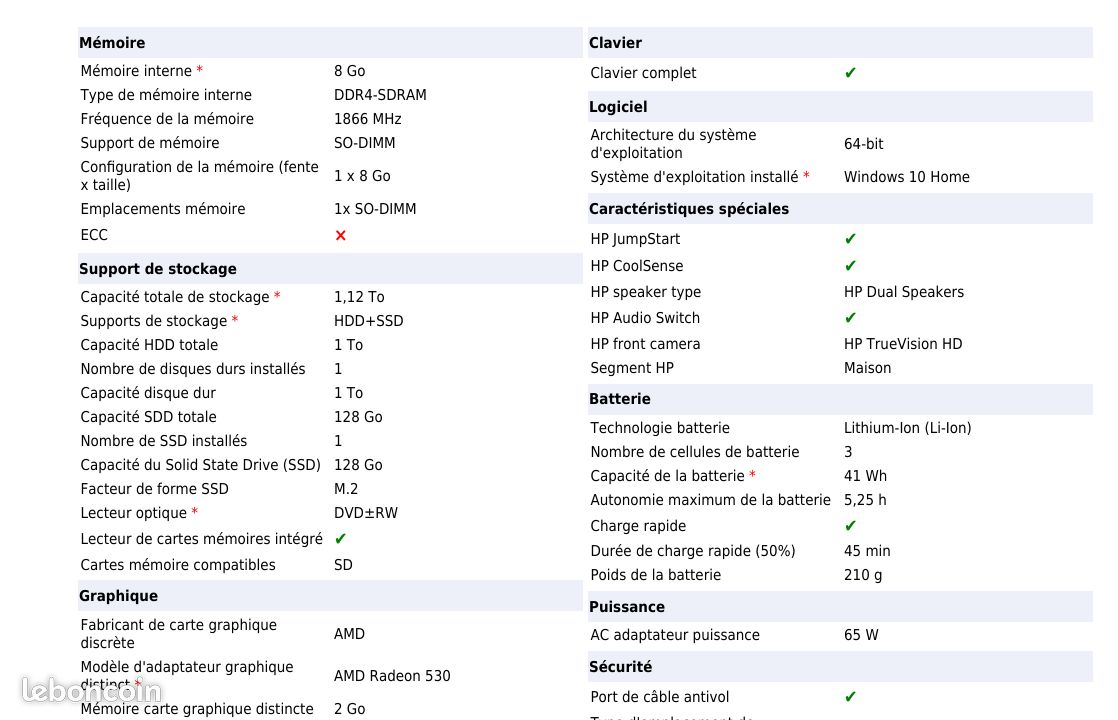 Ordinateur HP 17-ca0081nf (image 10)