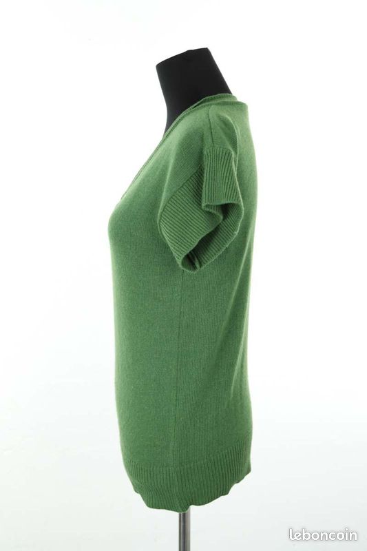 Pull En Laine Vert Agnès B. Taille S Femme - Occasion Parfait État
