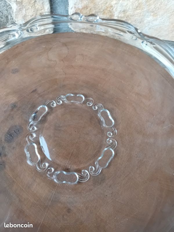 Plat en verre vintage (image 1)