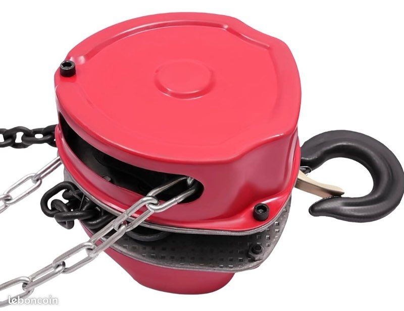 Palan à Chaîne Anbull 1000kg - Chaîne G80 Galvanisée 3m - Levage Manuel