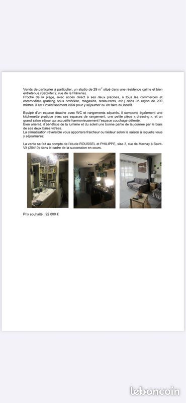 Appartement 1 pièce 29 m² · à Agde · 29 m² · 92 000 €