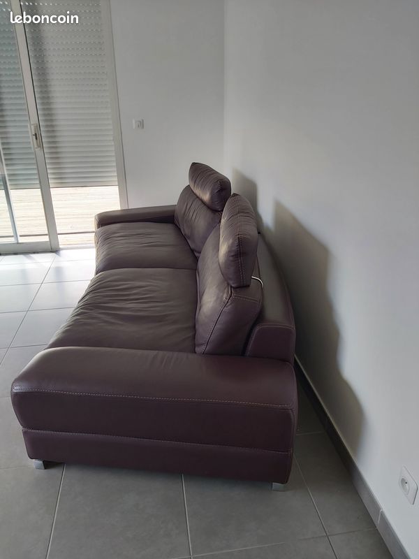 Ensembe canapé et fauteuils en cuir ROCHE BOBOIS (image 3)