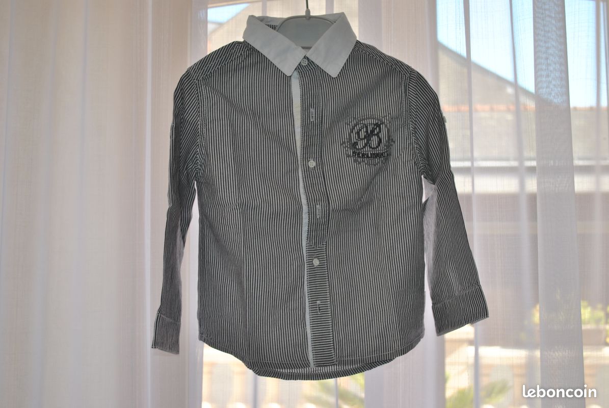 Chemise Blanche et Grise (image 1)
