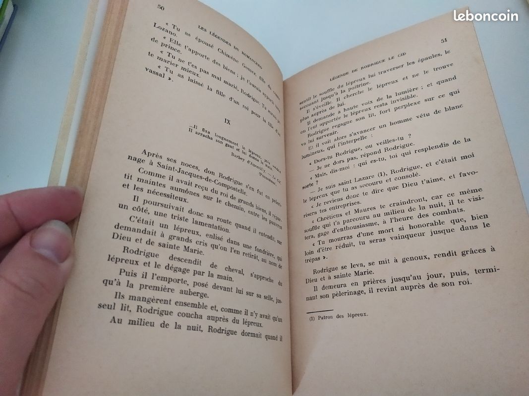 Ancien ouvrage vintage Légendes du Romancero (image 3)