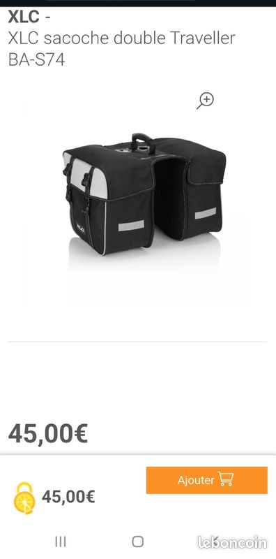 Double sacoches porte bagage vélo Équipements vélos