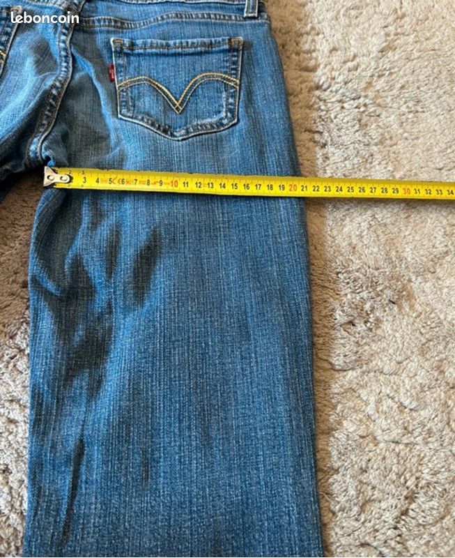 (522) Levi's 518 Jean femme évasée bleu taille W24 L30 (image 10)