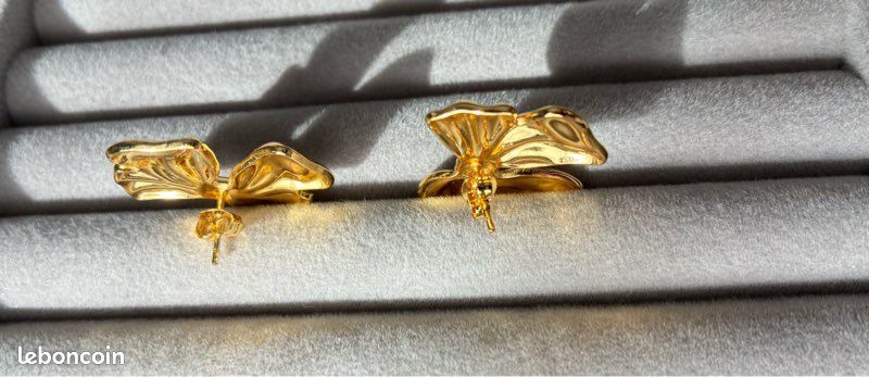 Boucles D'oreilles Pendantes Style Nœud XVIIIe Siècle - Argent Et Perles - Occasion Vintage