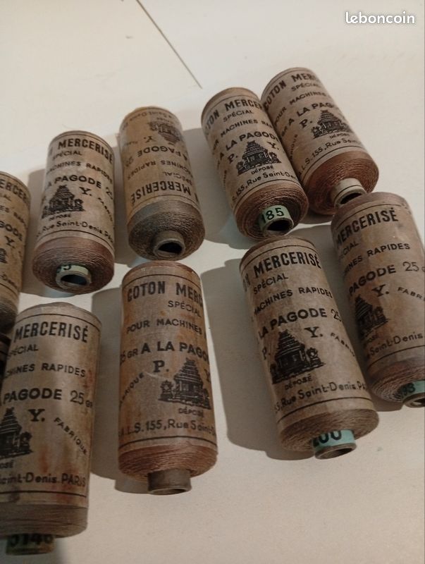 Lot de 10 bobine coton Mercerisé a la pagode ( pour machine rapide)lot 3 (image 3)