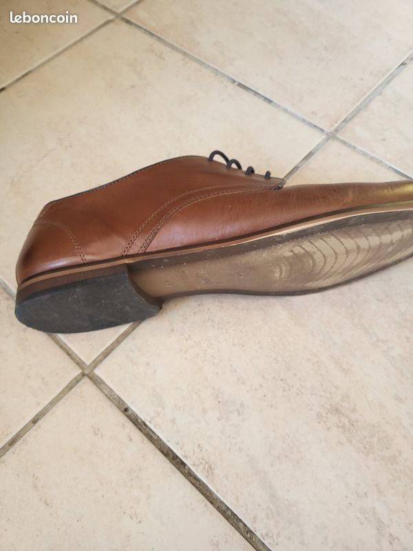Pier One LEATHER Derbies Richelieus cognac Chaussures