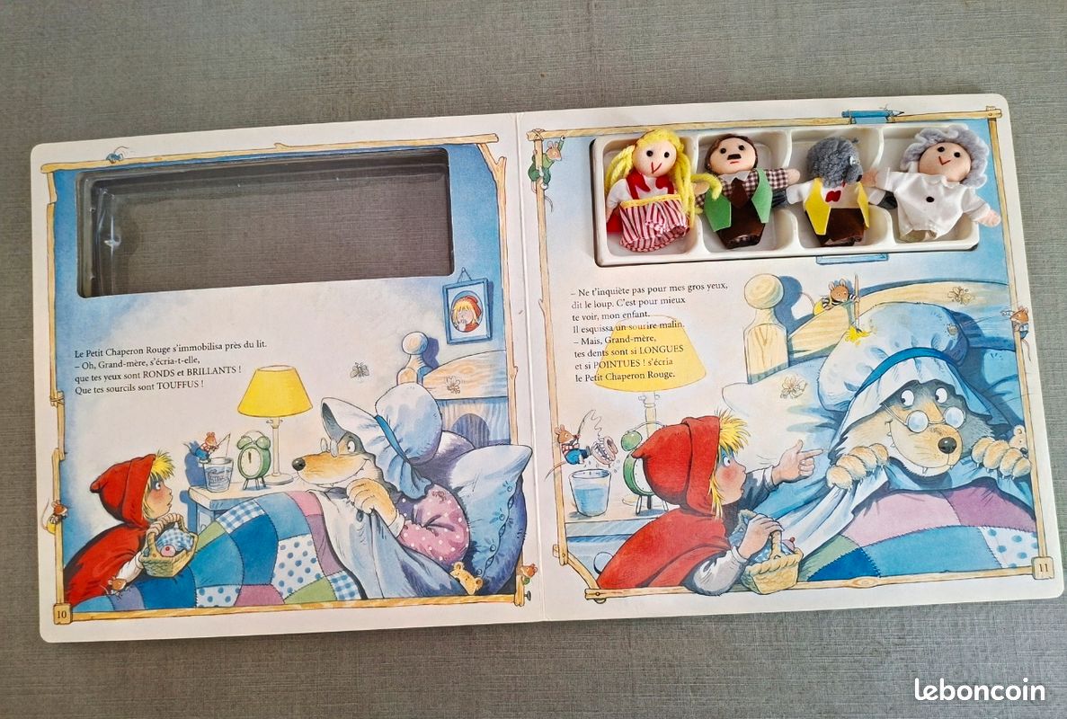 Marionnettes à doigts le petit chaperon rouge neuves