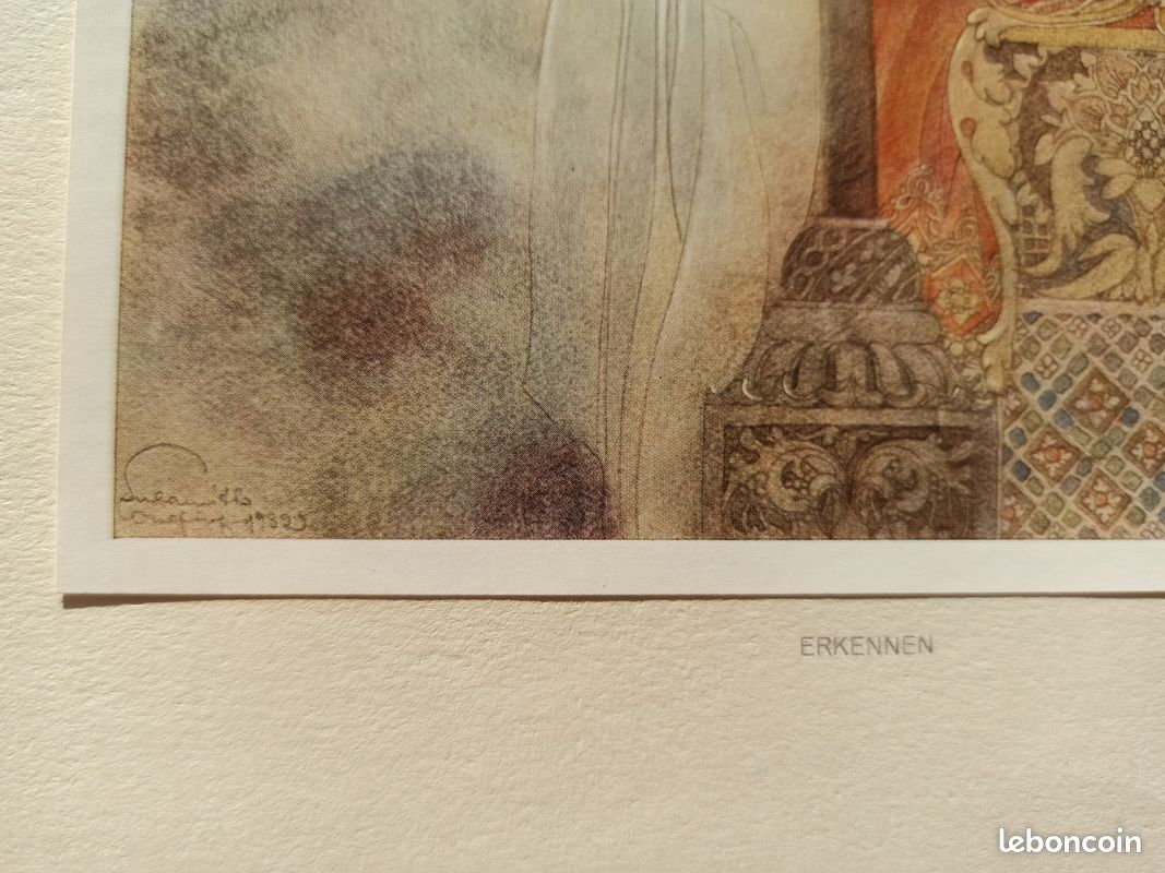 Coffret Der Leuchter, Sulamith Wülfing. 1936. Préface d’Otto Schulze-Elberfeld. Incomplet. Seulement 4 gravures. 1. Der engel. 2. Erkennen 3. Entfaltung. 4. Heimkehr des engels (image 17)