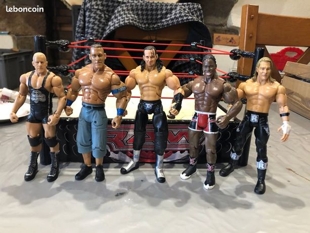 6 FIGURINES CATCH WWE TRIPLE H EDGE REY MYSTERIO RANDY ORTON BATISTA