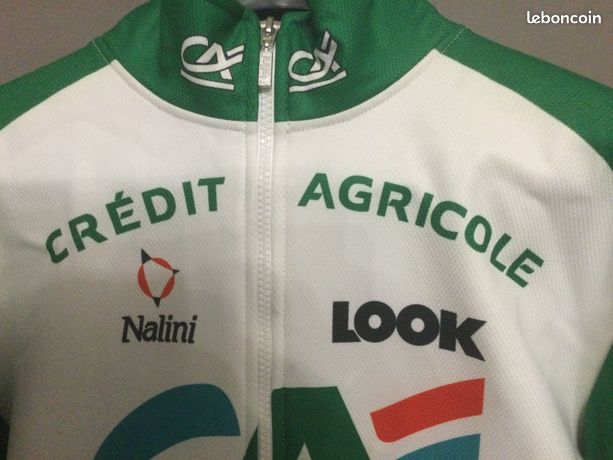 Maillot Vélo Nalini Look Crédit Agricole, Taille M, état Très Bon