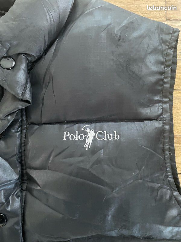 Doudoune sans manche vintage homme effet enduit Polo Club taille S (image 4)