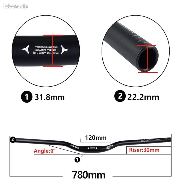 Accessoire vélo,Guidon de vélo pliable en alliage d'aluminium,tube de