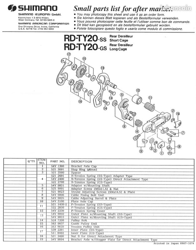 SHIMANO Tourney/TY SL-RV200 Revo Manette de vitesses avec écran 6 vitesses pour droitier Noir