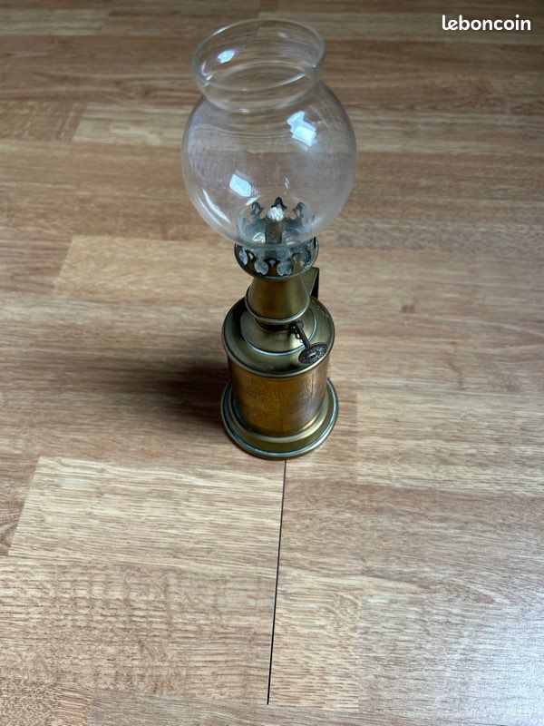 Lampe ancienne Pigeon Géon en laiton – lampe à pétrole vintage (image 2)