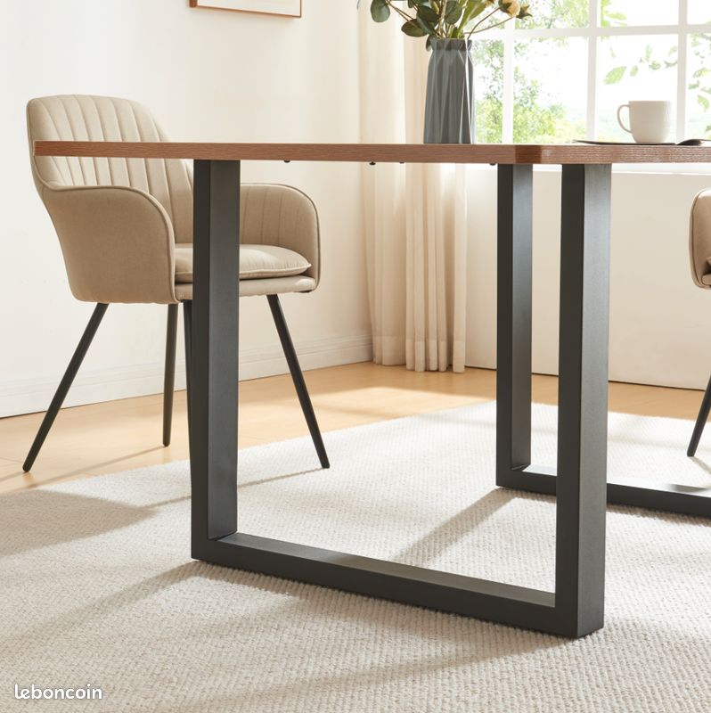 Lot de deux pieds en acier 72 X 70 cm noirs (image 1)