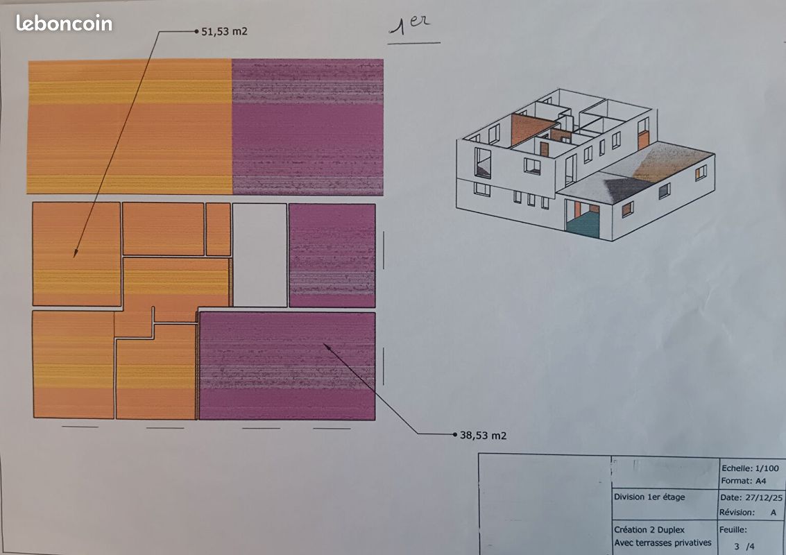 Appartement 3 pièces 77 m² · à Landévant · 77 m² · 107 600 €
