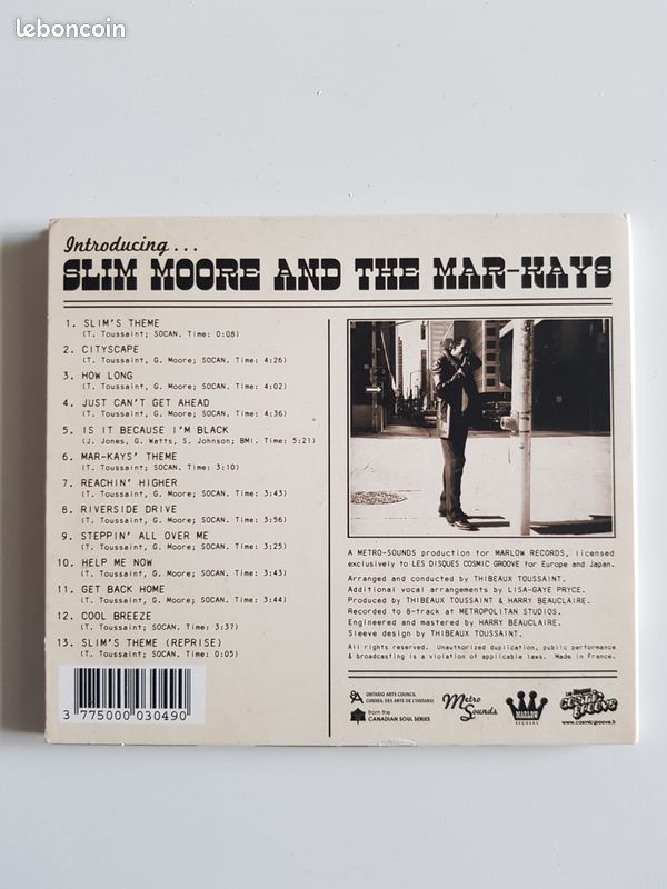 CD Slim Moore and the Mar-Kays album Introduction (image 2)