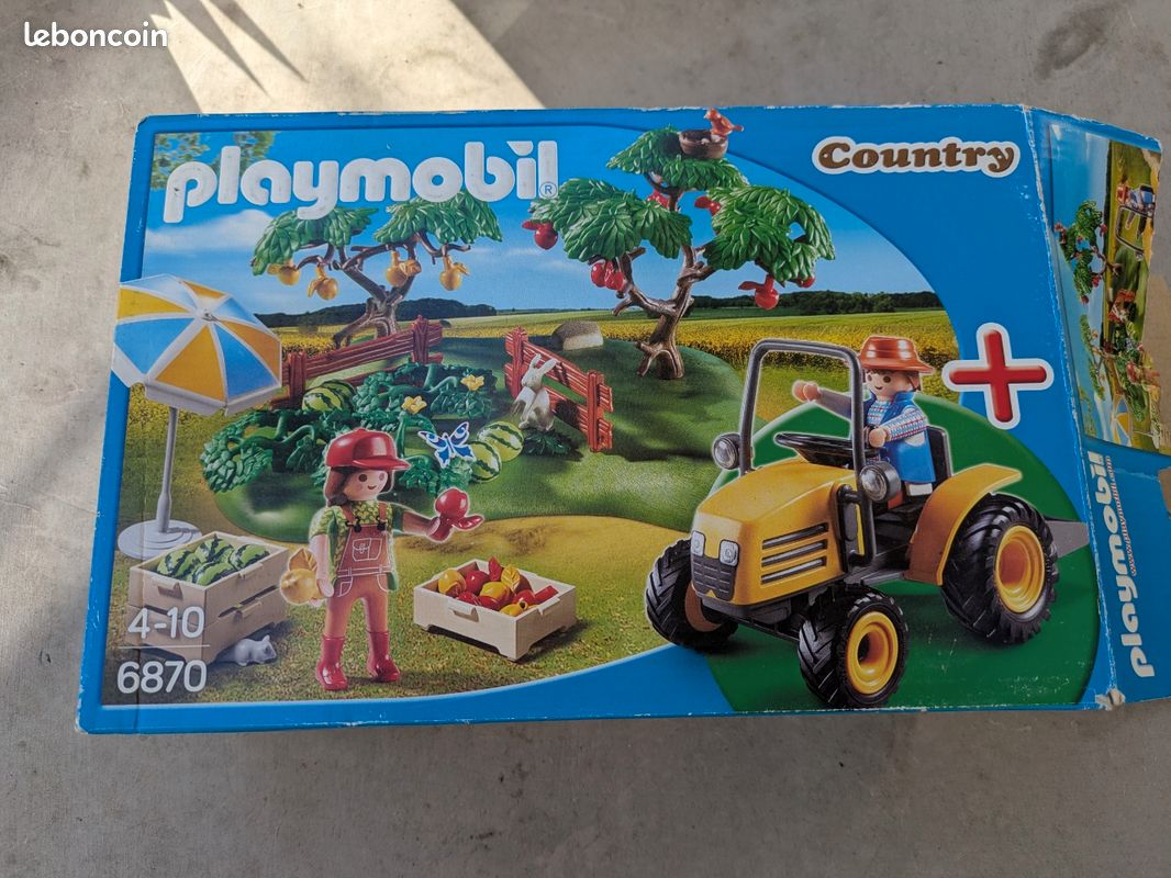 Pièce De Rechange Playmobil Vintage - Tracteur 6870 - Accessoire Ferme Et Animaux