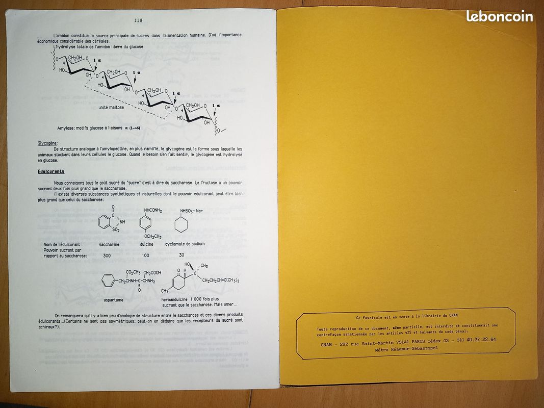 CNAM 1988 Chimie générale dans ses rapports avec l'industrie Cours A2 Chimie organique T1 (image 7)