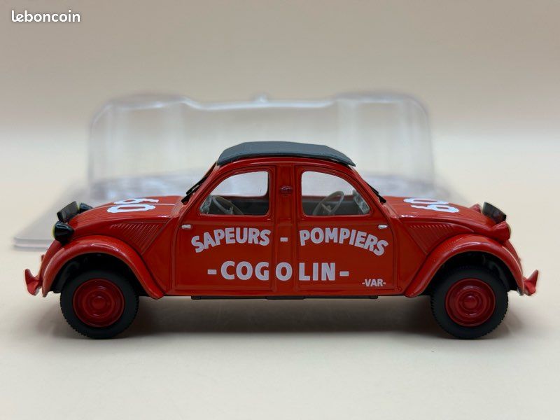 NOREV HACHETTE 1/43 Citroën 2 CV AZL 1956 Sapeurs Pompiers en boite