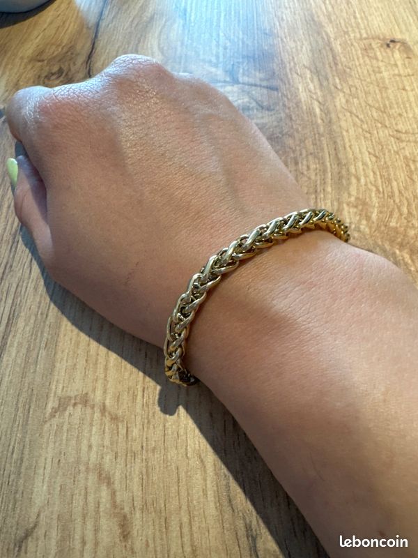 Bracelet doré acier inoxydable, taille réglable (image 3)