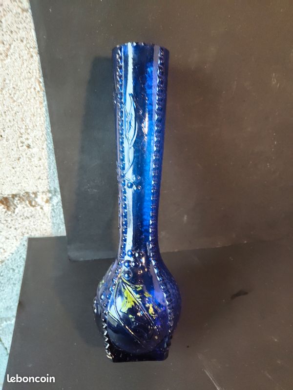 Vase unique en céramique Bleue cobalt – Luisa Paixao