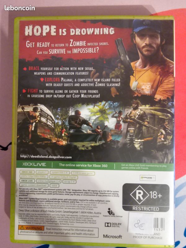 Dead Island + Dead Island Riptide — Pack Double Xbox 360 PAL FR — Jeu Occasion Très Bon État