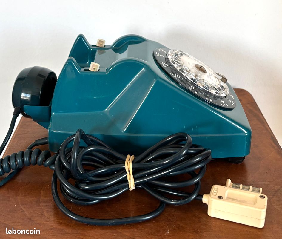 Ancien Téléphone Fixe Socotel S63 – Cadran Gros Chiffres – Vintage Déco Original